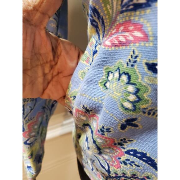 The Tog Shop Womens Multicolor Floral Single Breast 4 Button Jacket Petite Small - Picture 5 of 13